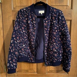 Skies Are Blue Floral Bomber Jacket
